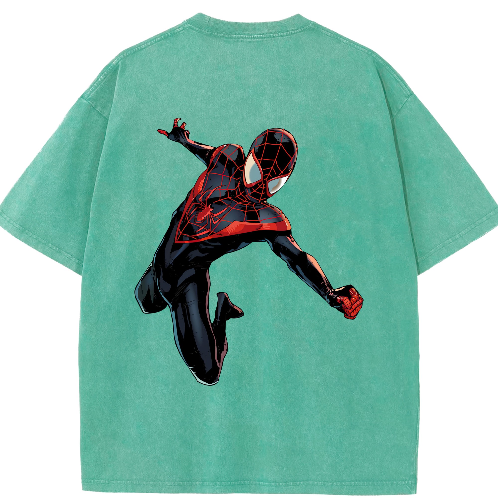 （画像用） Spider Man スパイダーマン 綿100% ヴィンテージ風 半袖Tシャツ（背面プリント）